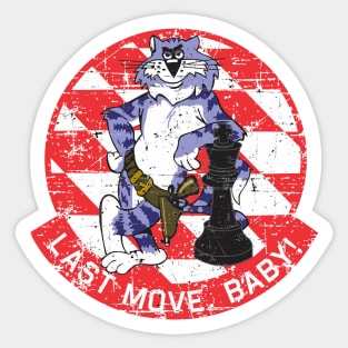 Grumman F-14 Tomcat - Last Move, Baby! - Grunge Style Sticker